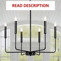Black 4-Light Chandelier for Dining Room