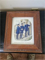 VINTAGE FRAMED FRENCH SOLDIER PRINT 126