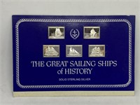 Franklin Mint Sterling Silver Sailing Ships Of His