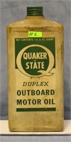 Quaker State outboard motor oil container