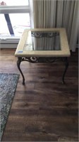 Iron End Table 26 1/2 x 28 1/2