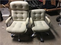 PAIR OF LAMEX MID CENTURY CLOTH CHAIRS
