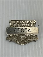 1931 Illinois Chauffeur Badge