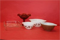 Compote & Pyrex Dishes