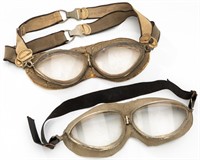 Lot of 2 WWII-Era Commercial Goggles