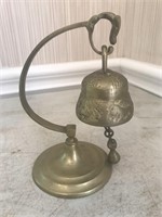 Ornate Brass Bell on Stand