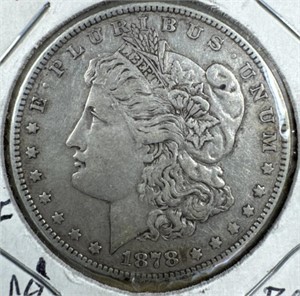 1878 2nd Rev. 7TF Silver Morgan Dollar