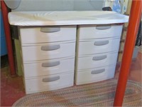 Sterilite Cabinets - 2 Sections/4 Drawers each