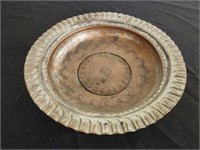 Hammered copper bowl wall decor