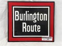Burlington Route: Hand painted sign