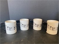 Staffordshire original music notes mugs