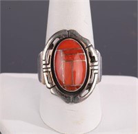 GILBERT NELSON NATIVE AMERICAN STERLING Ring