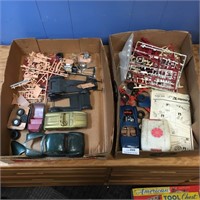 Lot of Vintage Model Cars & Parts - Both Flats