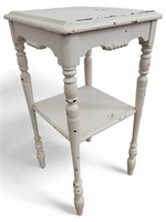 Antique White Painted Side Table
