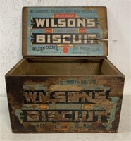 Wooden Wilson-Cass Co. Biscuit Crate
