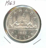 1963 Canadian Silver Dollar