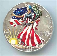 Augmented 1 ounce U.S. Silver Eagle - 1999
