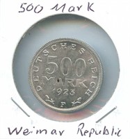 Weimar Republic 500 Mark - 1923