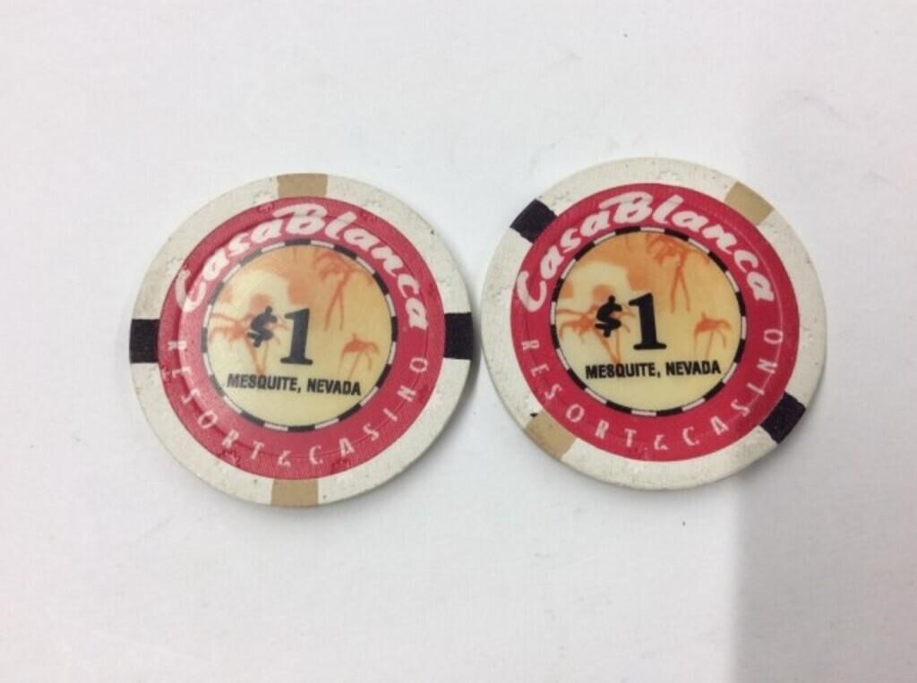 $1 Casino Chips X 2 Casa Blanca