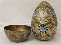 Brass Egg Decor