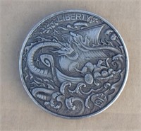 Hobo Style Art Coin 1 1/2"  Dragon
