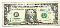 US$1 FRN Fancy SN Triple Pairs 99 66 22 . FN504