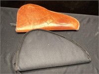 Fabric and Leather Handgun Case