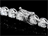 10ct Diamond Tennis Bracelet in 18k White Gold