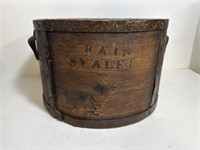 Primitive Wooden Bucket Bail Pale Planter Furkin