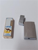 Camel Lighter and Silver Lighter Case