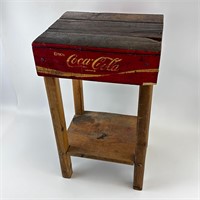 Repurposed Coca-Cola Crate Rustic End Table