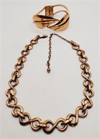 (M) Renoir Copper Hinge Bracelet and Necklace