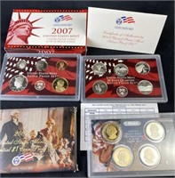 2007 Silver Mint Proof Coin Set + Pres Dollars