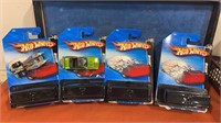 4 NIP Mystery Hot wheels 2 have xtra cars and 2