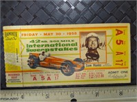 Indy 500 Ticket 42nd Race 1958