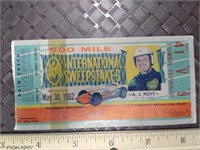 Indy 500 Ticket 46th Race 1962