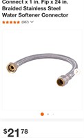 Braided Stainless Steel Water Softener Connector
