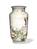 Chinese Famille Rose Flower Vase, Republic