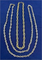 2 Golden Chain Necklaces