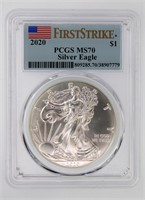 2020 Silver Eagle PCGS MS70 First Strike