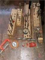 Bits/Hand Lathe/20'tape/Small Vise & more