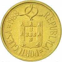 Portugal 5 escudos, 1988