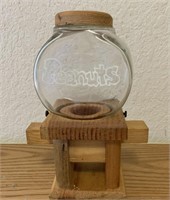 VTG Primitive Handcrafted Peanuts Nuts Dispenser