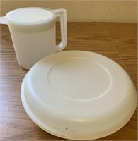Tupperware Divided Serving Dish & PItcher