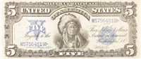 1899 $5.00 Indian Chief Silver Certificate.