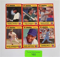 1991 Jimmy Dean Baseball Cards Partial Set HOF Pla