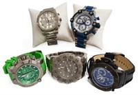 (5) MEN'S INVICTA BOLD STATEMENT FASHION WATCHES