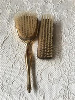 Vintage Ladies Brush and Hand Held Mirror