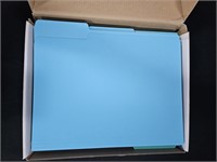 File folders in different color. 100 folders