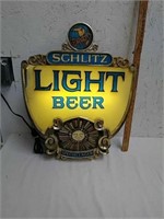 Vintage Schlitz Light beer bar  light. Lights up